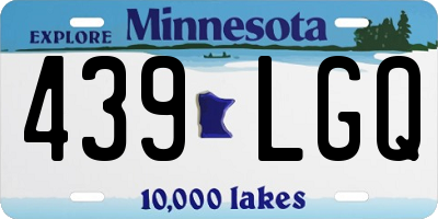 MN license plate 439LGQ