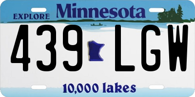 MN license plate 439LGW