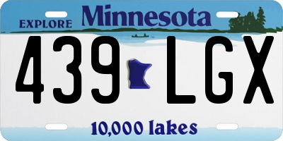 MN license plate 439LGX