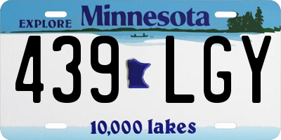 MN license plate 439LGY