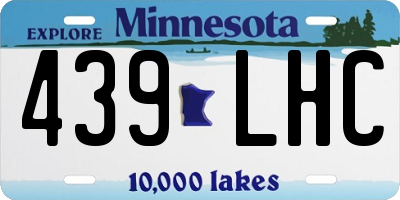 MN license plate 439LHC