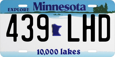 MN license plate 439LHD