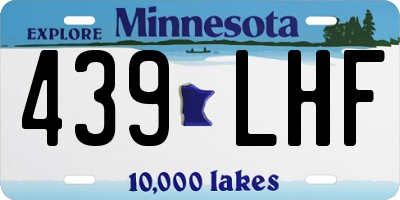 MN license plate 439LHF