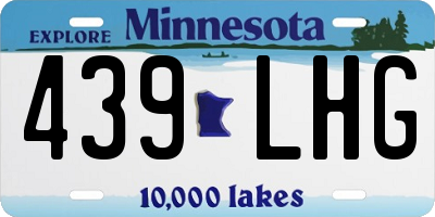 MN license plate 439LHG