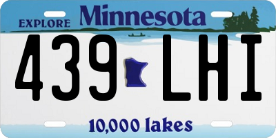 MN license plate 439LHI