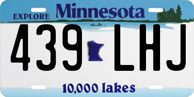 MN license plate 439LHJ