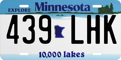 MN license plate 439LHK