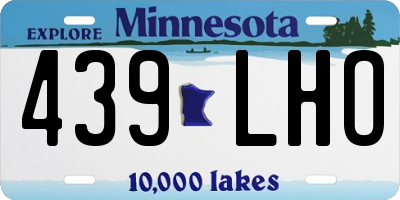 MN license plate 439LHO