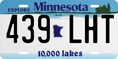 MN license plate 439LHT