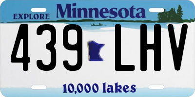 MN license plate 439LHV