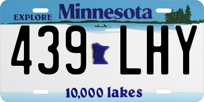 MN license plate 439LHY
