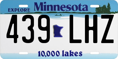 MN license plate 439LHZ