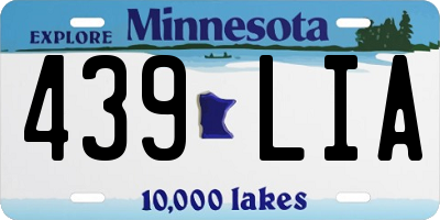 MN license plate 439LIA