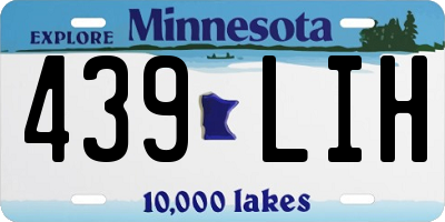 MN license plate 439LIH