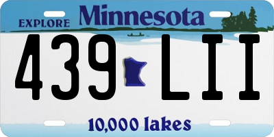 MN license plate 439LII