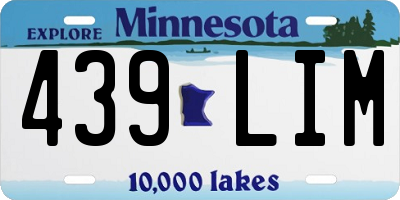 MN license plate 439LIM