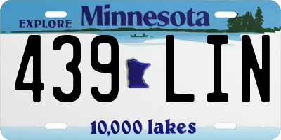 MN license plate 439LIN