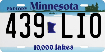 MN license plate 439LIO