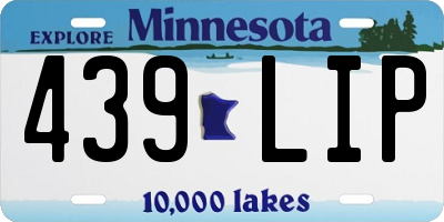 MN license plate 439LIP