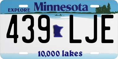 MN license plate 439LJE