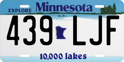 MN license plate 439LJF