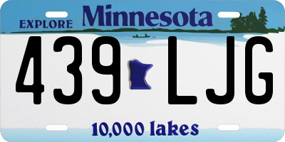 MN license plate 439LJG