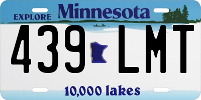 MN license plate 439LMT