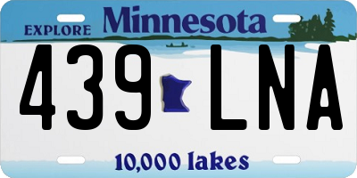 MN license plate 439LNA