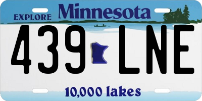 MN license plate 439LNE
