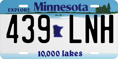 MN license plate 439LNH