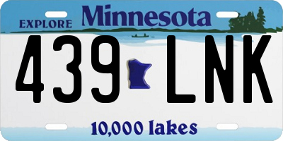 MN license plate 439LNK
