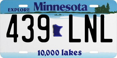MN license plate 439LNL
