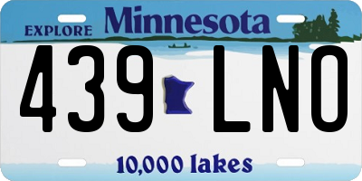 MN license plate 439LNO