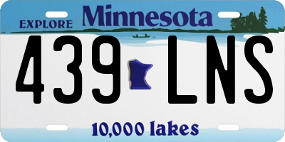 MN license plate 439LNS