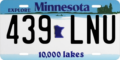 MN license plate 439LNU
