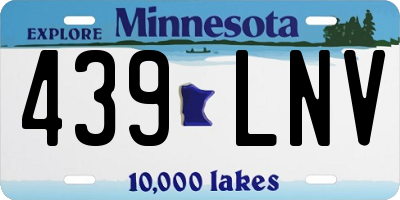 MN license plate 439LNV