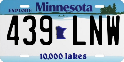 MN license plate 439LNW