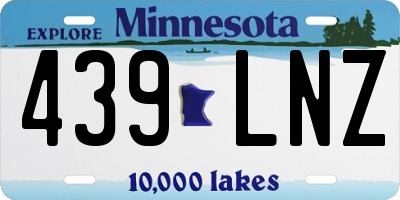 MN license plate 439LNZ