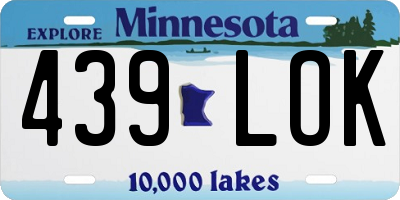 MN license plate 439LOK