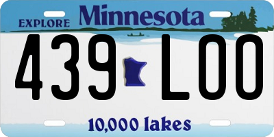 MN license plate 439LOO
