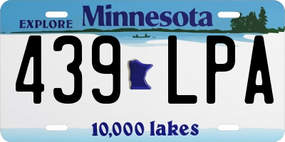 MN license plate 439LPA