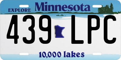 MN license plate 439LPC