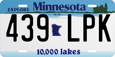 MN license plate 439LPK