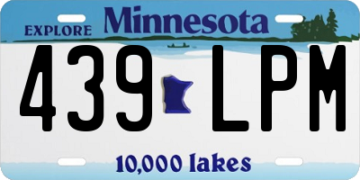 MN license plate 439LPM