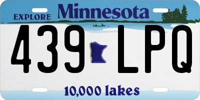 MN license plate 439LPQ