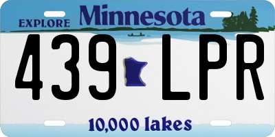 MN license plate 439LPR