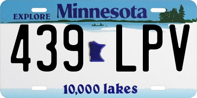 MN license plate 439LPV