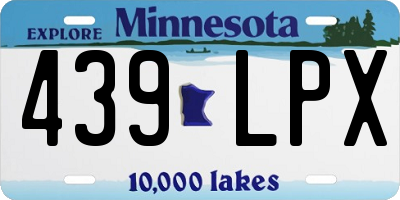 MN license plate 439LPX