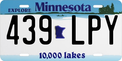 MN license plate 439LPY