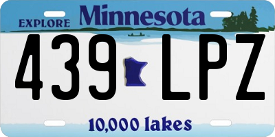MN license plate 439LPZ